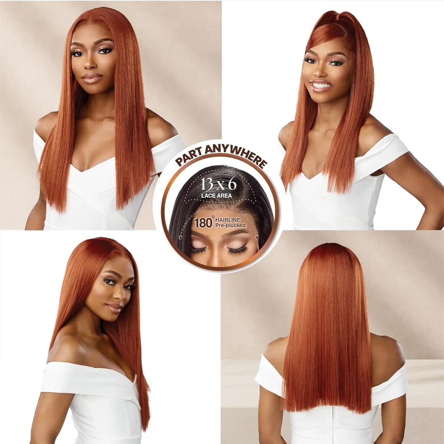 Sensationnel BareLace Glueless Lace Front Wig 13X6 Unit 9 - Straight, Comfortable Wear, Flawless Fit