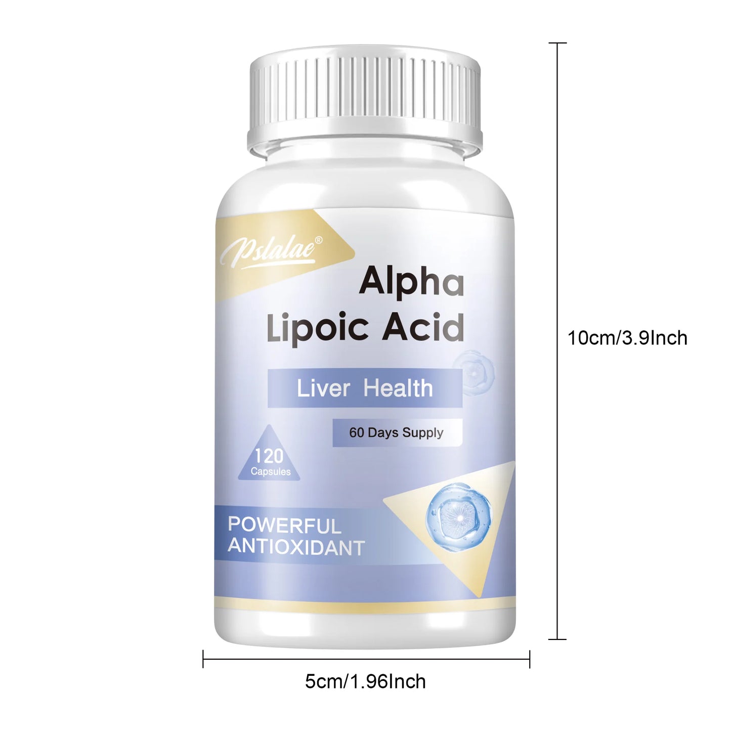 Alpha Lipoic Acid - Antioxidant, Beneficial for Brain and Heart Health, Improve Nerve Function - 120 Capsules