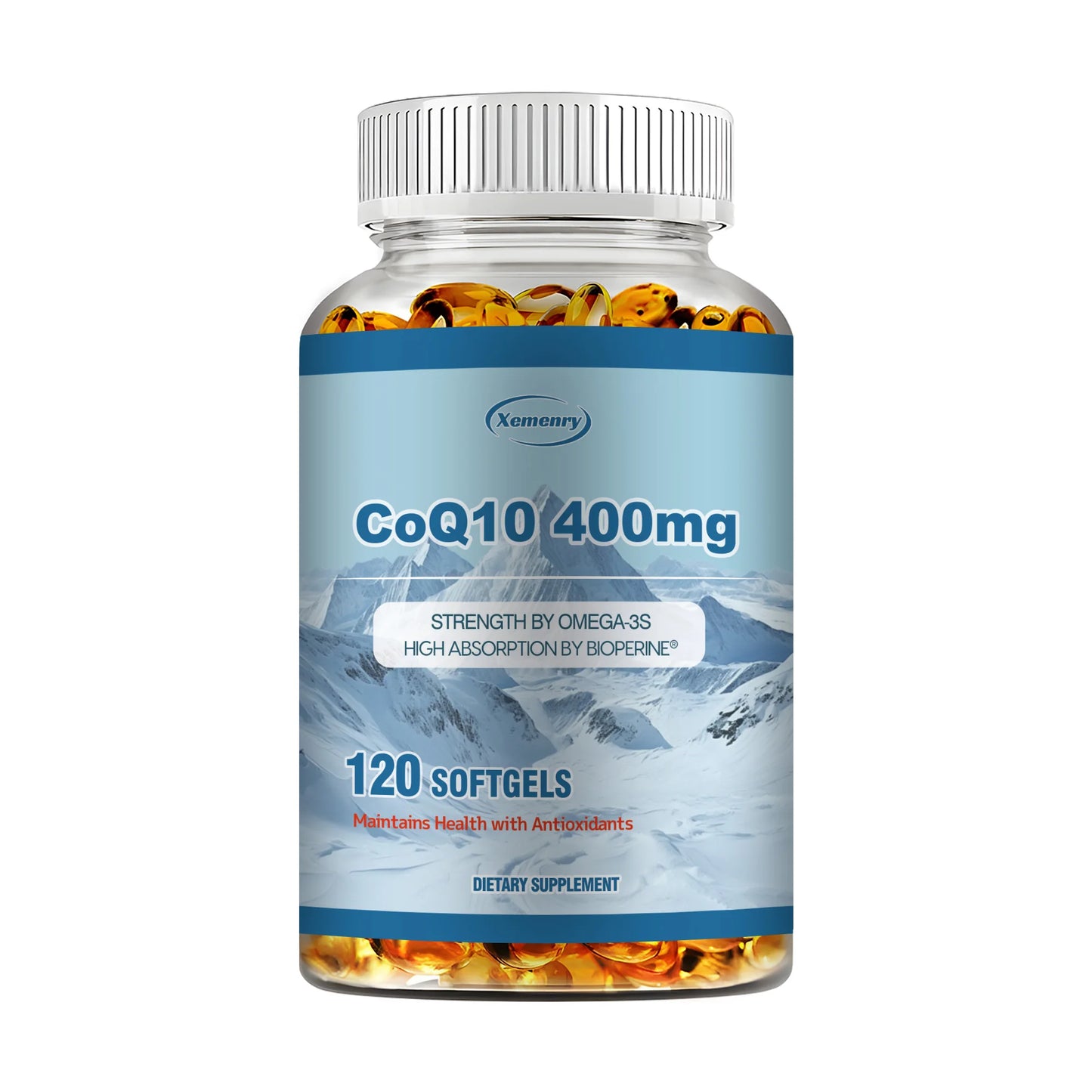 CoQ10 400mg - Supports Energy Production, Heart, Cardiovascular Health, Promotes Blood Circulation, Antioxidant - 120 Capsules