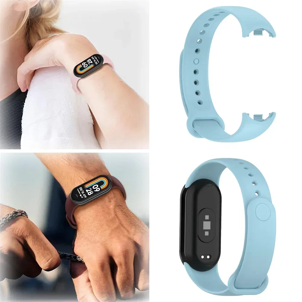 Strap For Mi band 8 xiaomi 8 NFC Bracelet Sport Belt Silicone Replacement Smartwatch Bracelet Watchband Xiaomi Mi Band 8 Strap