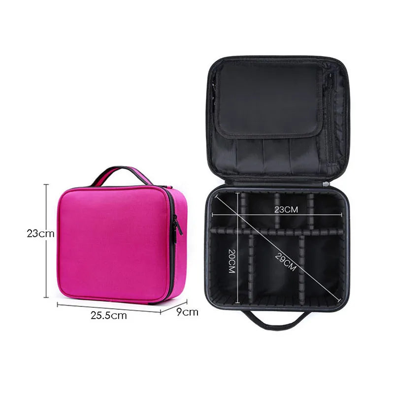 High Quality Makeup Case Brand Travel Cosmetic Bag For Women's Portable Female Make Up Storage Box Nail Tool Suitcases bag