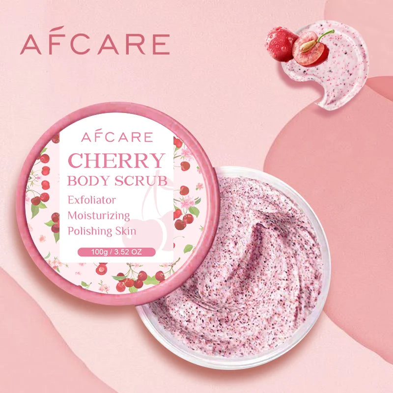 Body Scrub Cherry Exfoliator Body Scrub Polishing Moisturizing Cleansing Skincare Products Niacinamide Whitening Nourishing Skin