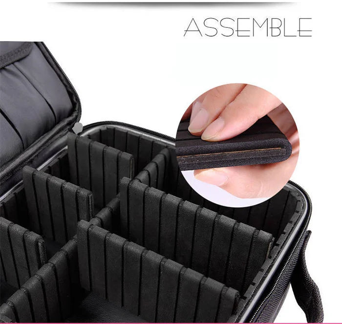 High Quality Makeup Case Brand Travel Cosmetic Bag For Women's Portable Female Make Up Storage Box Nail Tool Suitcases bag