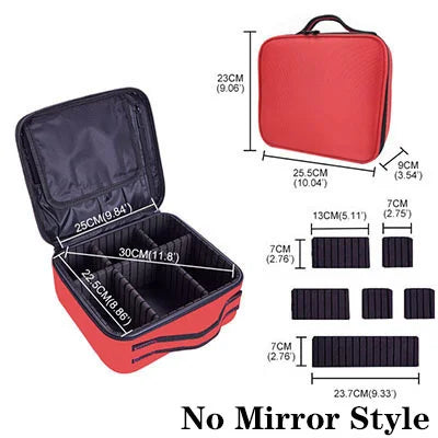 High Quality Makeup Case Brand Travel Cosmetic Bag For Women's Portable Female Make Up Storage Box Nail Tool Suitcases bag