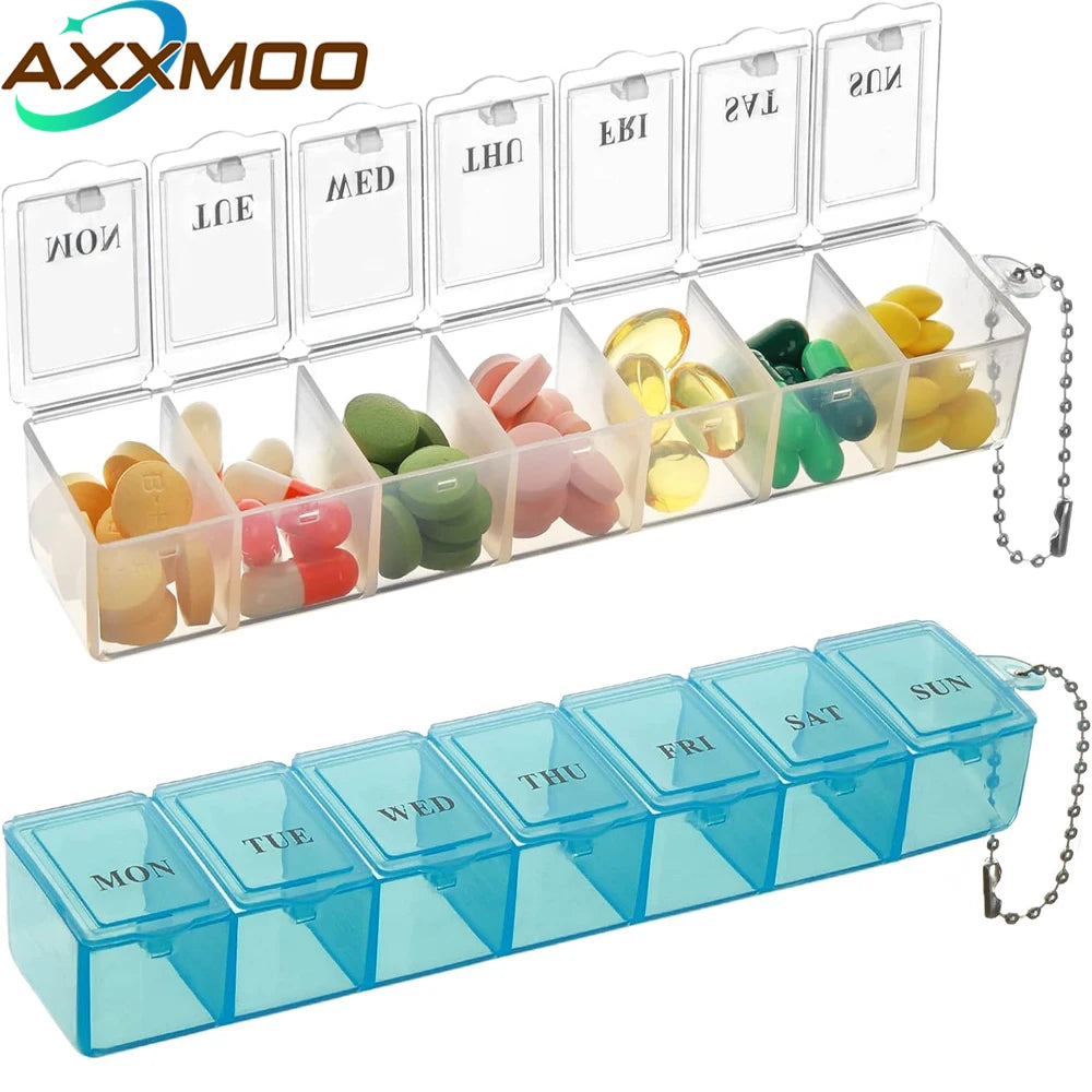 Weekly Pill Organizer, Large 7 Day Pill Box, Daily Vitamin Case Medicine Box,Pill Containers for Medicine Supplements Fish Oil