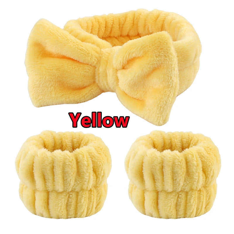 New 3PCS Wrist Spa Washband Microfiber Make Up Towel Band Wristband Scrunchies Washing Face Absorbent Wrist Sweatband Headbands