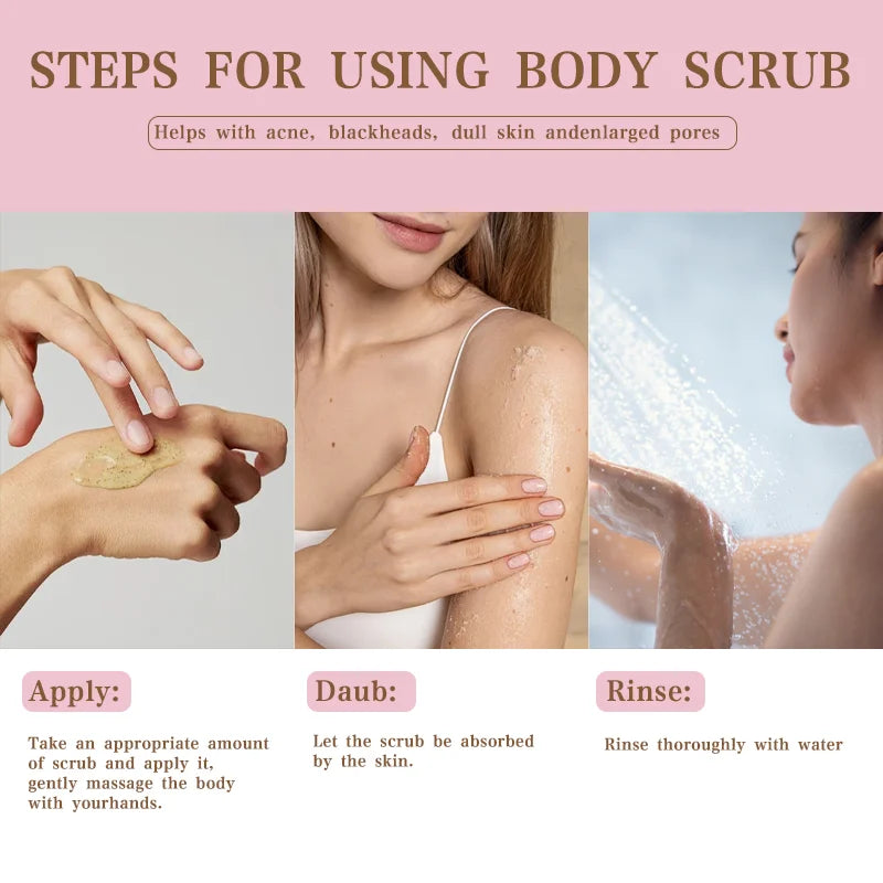 Body Scrub Cherry Exfoliator Body Scrub Polishing Moisturizing Cleansing Skincare Products Niacinamide Whitening Nourishing Skin