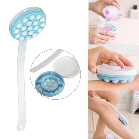 Lotion Oil Cream Applicator Shower Brush Long Handled Head Body Leg Back Bath Brush Scrub Massager Scrubber Bath Supplies Tools