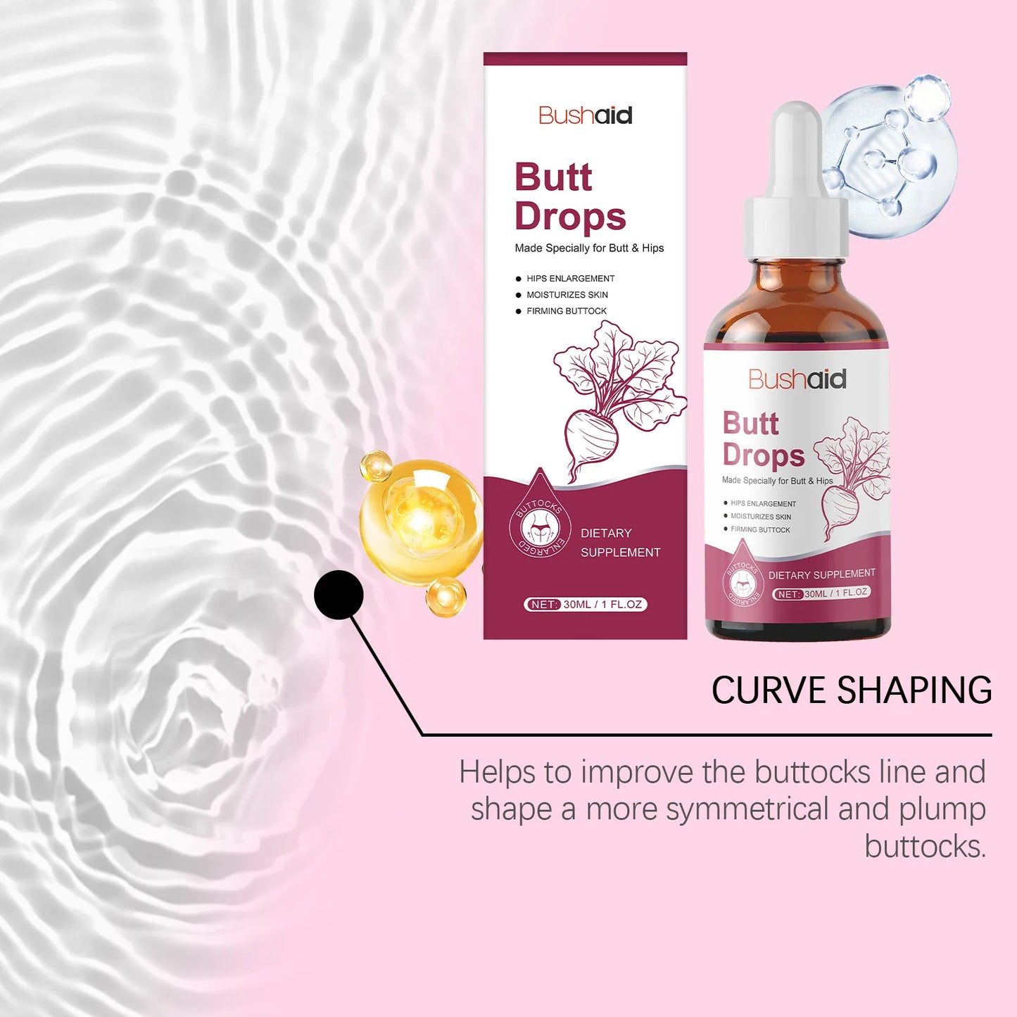 Buttock Enlargement Essential Oil Firm Tighten Augmentation Butt Plump Growth Massage Shaping Sexy Body Care Hip Lifting Drops