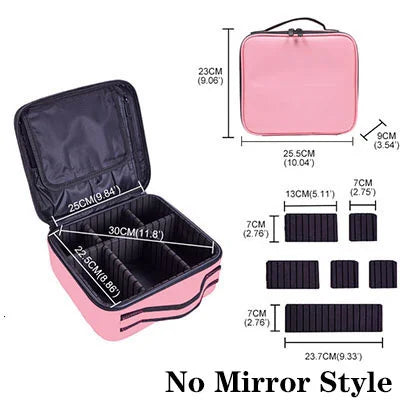 High Quality Makeup Case Brand Travel Cosmetic Bag For Women's Portable Female Make Up Storage Box Nail Tool Suitcases bag