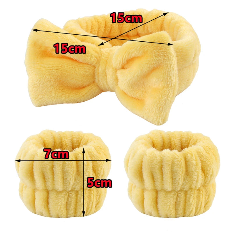 New 3PCS Wrist Spa Washband Microfiber Make Up Towel Band Wristband Scrunchies Washing Face Absorbent Wrist Sweatband Headbands