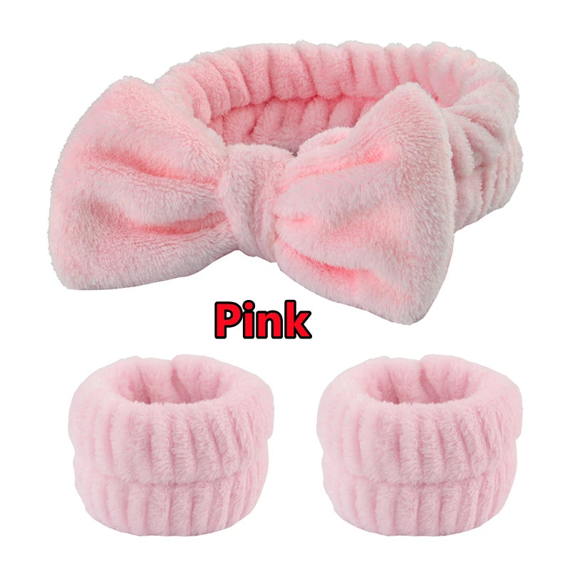 New 3PCS Wrist Spa Washband Microfiber Make Up Towel Band Wristband Scrunchies Washing Face Absorbent Wrist Sweatband Headbands