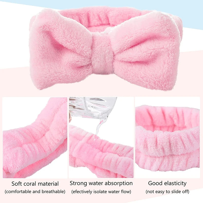 New 3PCS Wrist Spa Washband Microfiber Make Up Towel Band Wristband Scrunchies Washing Face Absorbent Wrist Sweatband Headbands