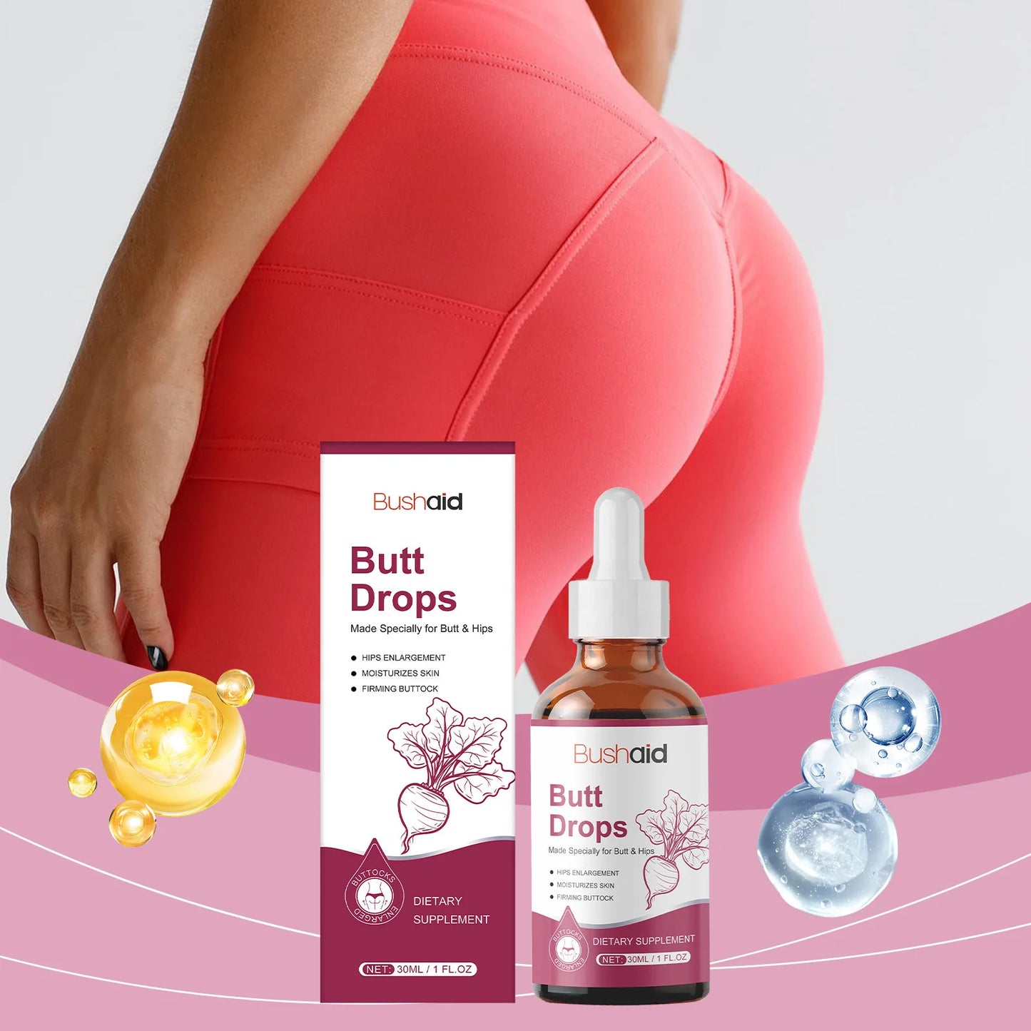 Buttock Enlargement Essential Oil Firm Tighten Augmentation Butt Plump Growth Massage Shaping Sexy Body Care Hip Lifting Drops