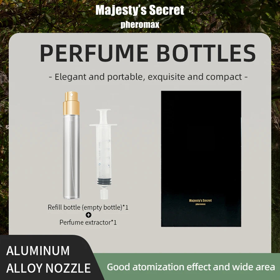 Perfume bottling box contains 10ml glass perfume empty bottle sample bottle dispenser for easy travel