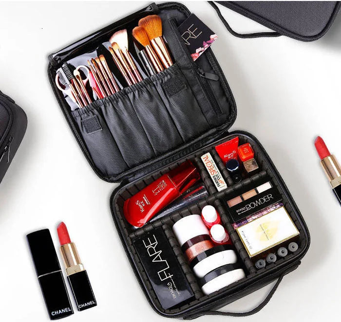 High Quality Makeup Case Brand Travel Cosmetic Bag For Women's Portable Female Make Up Storage Box Nail Tool Suitcases bag