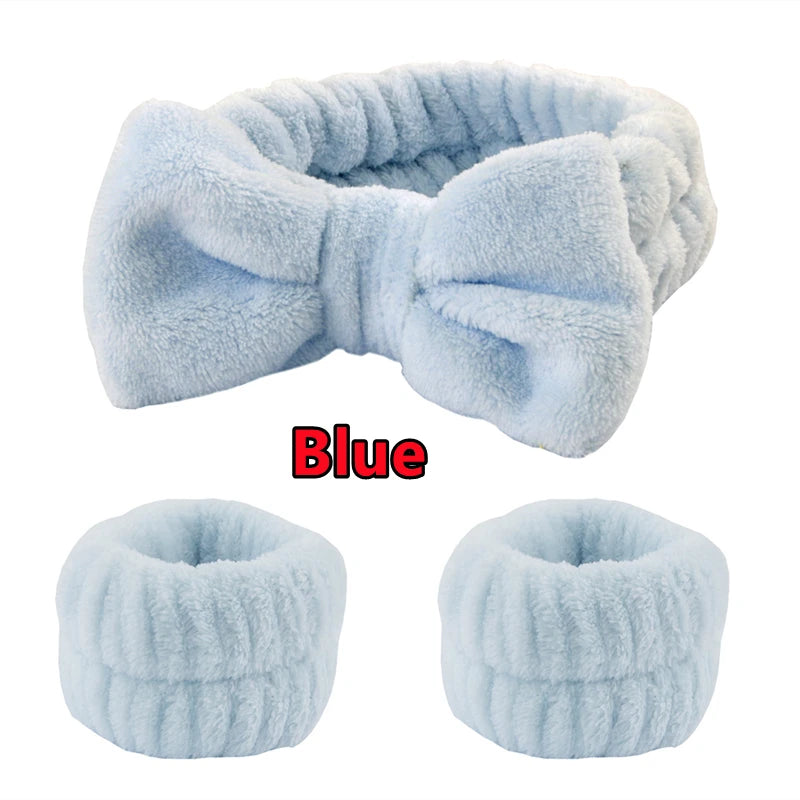 New 3PCS Wrist Spa Washband Microfiber Make Up Towel Band Wristband Scrunchies Washing Face Absorbent Wrist Sweatband Headbands