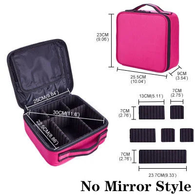 High Quality Makeup Case Brand Travel Cosmetic Bag For Women's Portable Female Make Up Storage Box Nail Tool Suitcases bag