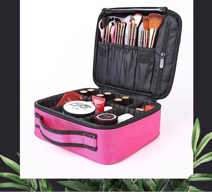 High Quality Makeup Case Brand Travel Cosmetic Bag For Women's Portable Female Make Up Storage Box Nail Tool Suitcases bag