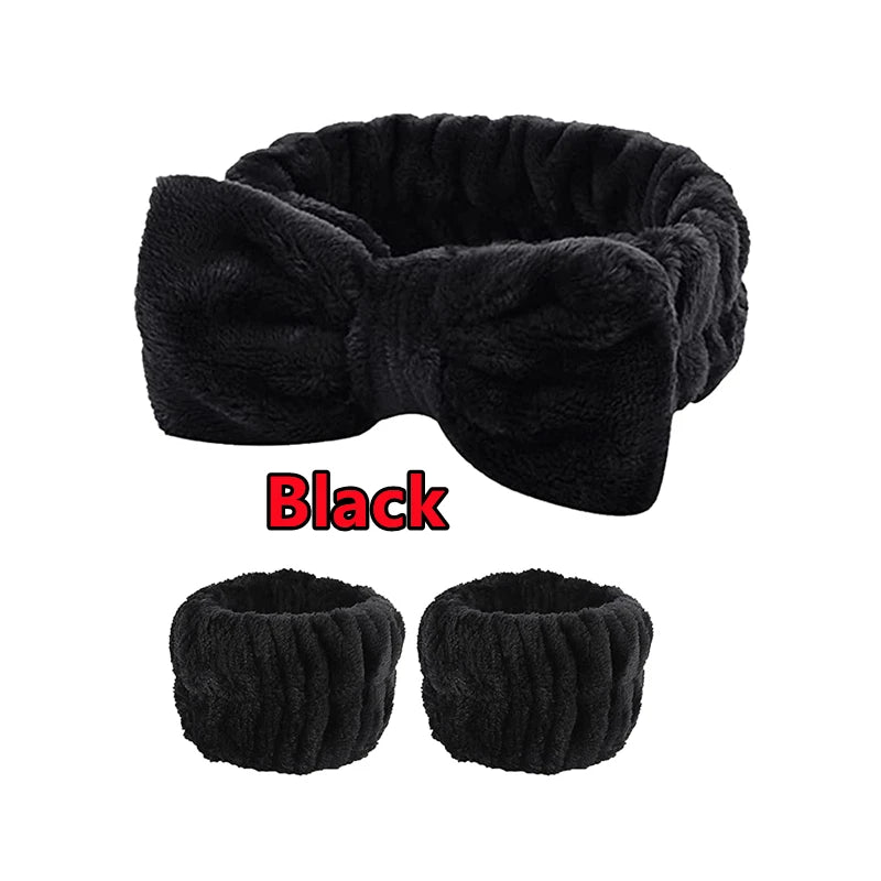 New 3PCS Wrist Spa Washband Microfiber Make Up Towel Band Wristband Scrunchies Washing Face Absorbent Wrist Sweatband Headbands