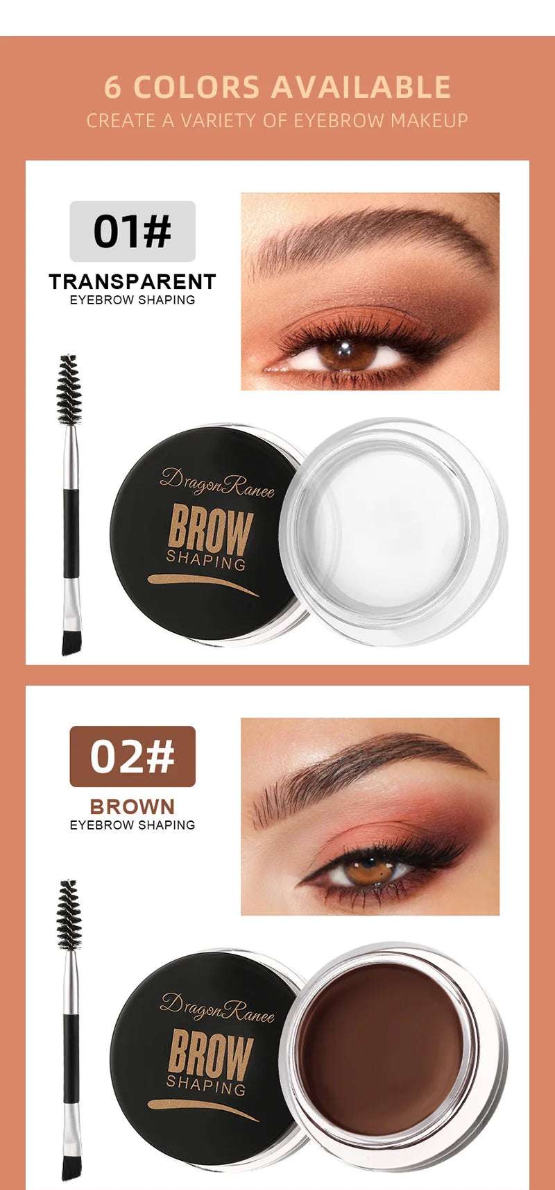 Multi-function Eyebrow Brush With Wild Eyebrows Cream Concealer Square Eye Brow Make Up Brushes For Women Eyebrow Shaping Gel