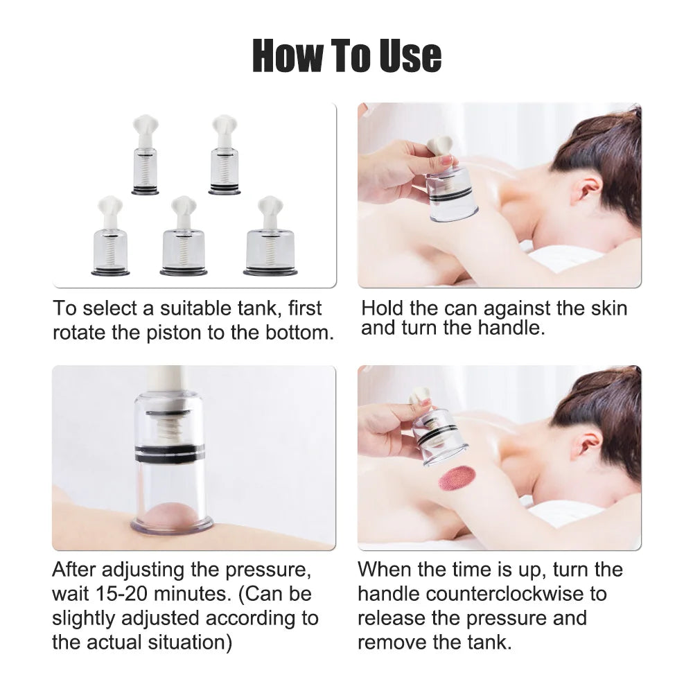 Vacuum Suction Cupping Cup Nipple Enhancer Massage Vacuum Cans Plastic Enlarger Suction Enlarger Body Breast Massager Cups