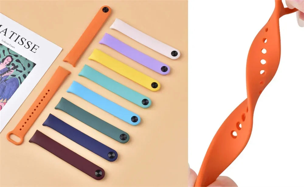 Strap For Mi band 8 xiaomi 8 NFC Bracelet Sport Belt Silicone Replacement Smartwatch Bracelet Watchband Xiaomi Mi Band 8 Strap